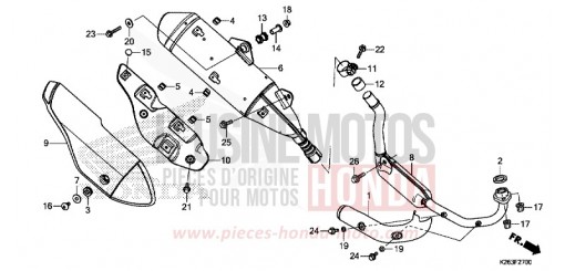 EXHAUST MUFFLER MSX125E de 2014